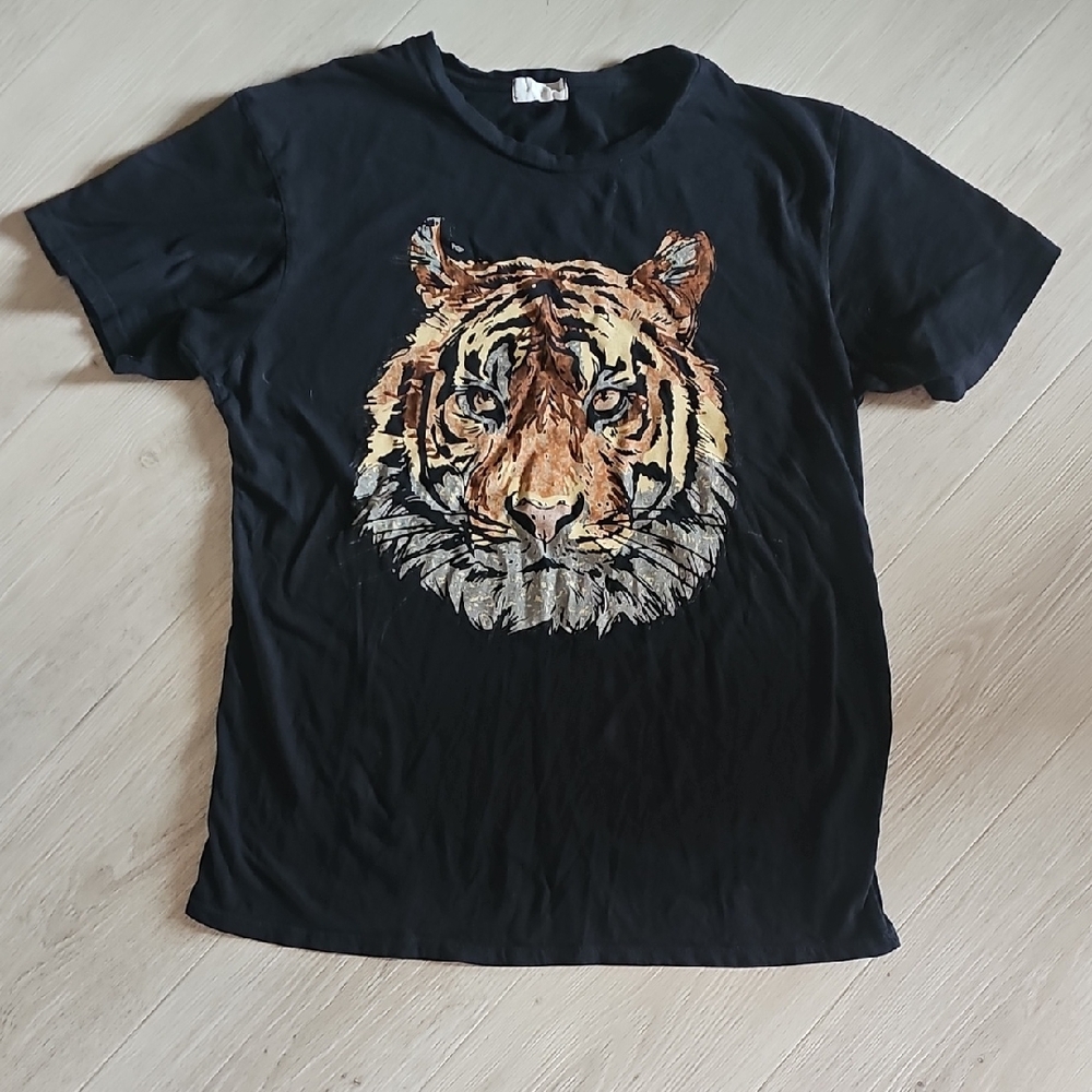 Altar'd State Black Tiger Graphic Tee
